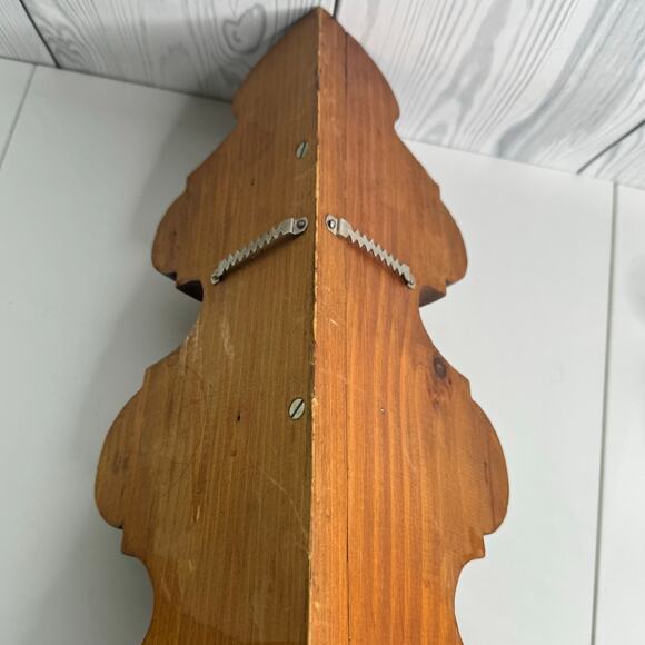 Vintage Wood Corner Shelf 3 Tier Wall Hanging Display Cottagecore Rustic 17” - Picture 6 of 10